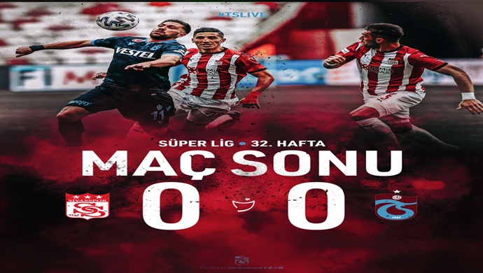 90. Karşılaşma sona erdi. Sivasspor 0-0 Trabzonspor