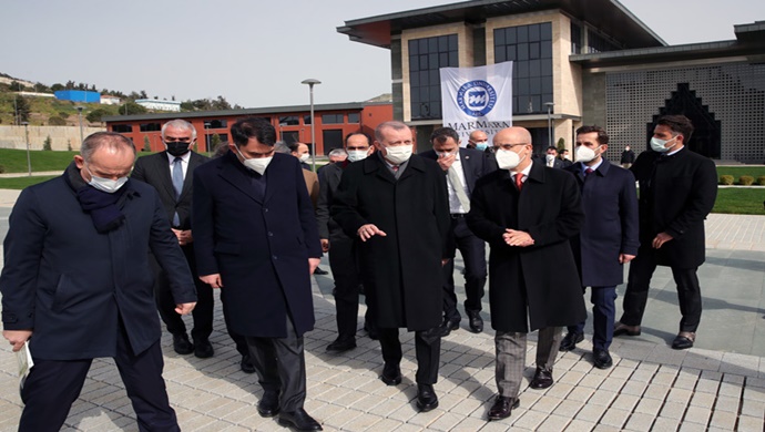 Cumhurbaşkanı Erdoğan, Marmara Üniversitesi Recep Tayyip Erdoğan Külliyesi inşaatında incelemelerde bulundu