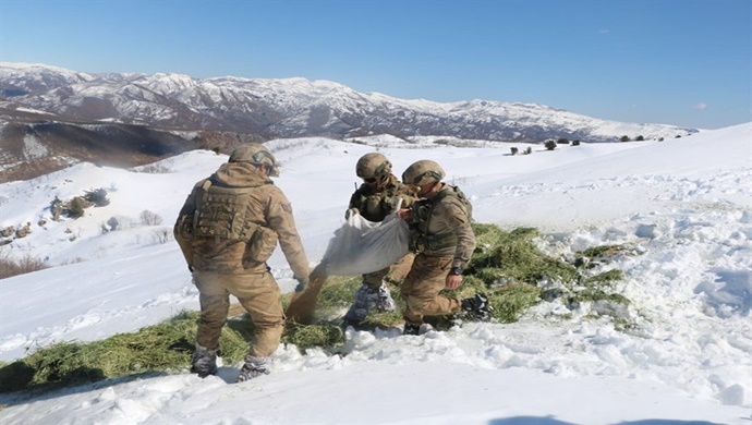 Tunceli’de Askeri Helikopter, Bu Kez Yaban Hayvanları İçin Havalandı