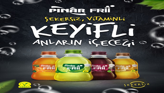 Türkiye’nin vegan sertifikasına sahip ilk meyveli gazlı içeceği “Pınar Frii”