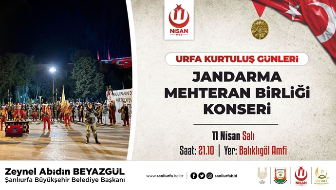 ŞANLI KURTULUŞ PROGRAMINDA JANDARMA MEHTER VE MERASİM GÖSTERİSİ