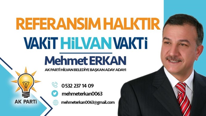 ZİRAAT MÜHENDİSİ MEHMET ERKAN AK PARTİ HİLVAN BELEDİYE BAŞKAN ADAY ADAYI OLDU