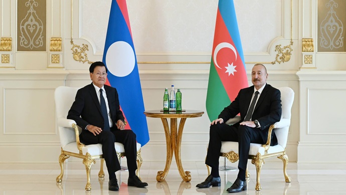 Ilham Aliyev held one-on-one meeting with President of Laos